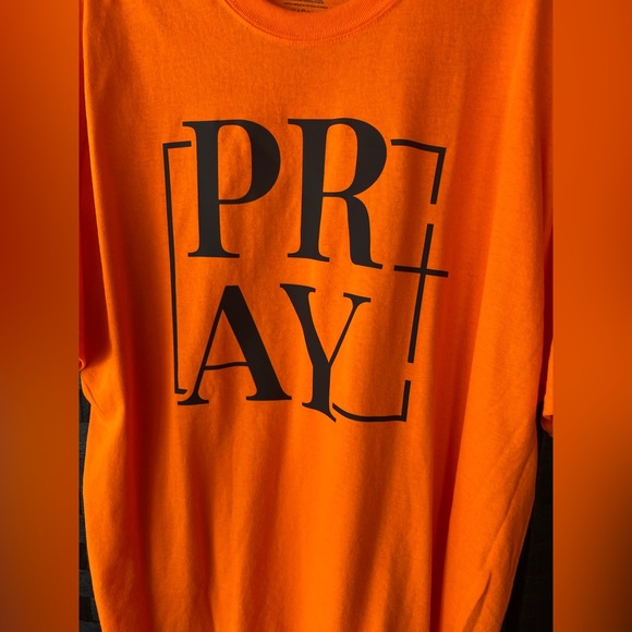 Dani Orange & Black Pray Short Sleeve Tee - Picture 4 of 6